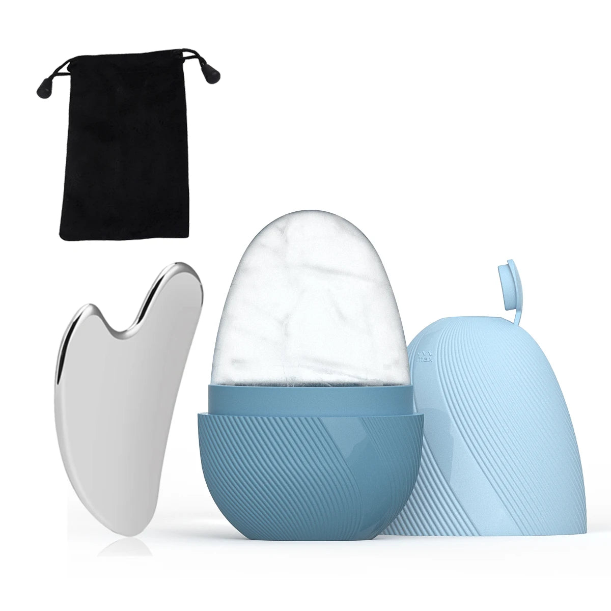 Ice Roller & Gua Sha Tool Set By GlowLift 2-Piece by Haraps.com