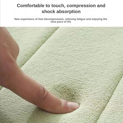 Super Absorbent Striped Coral Velvet Bathroom Floor Mat