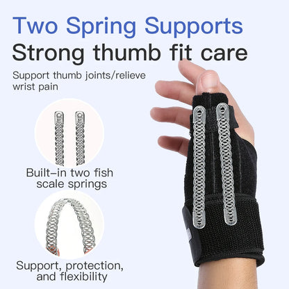 1PC Flexible Splint Wrist Thumb Support Brace for Tendonitis Arthritis Breathable Thumb Protector Guard Fits Right and Left Hand by Haraps.com