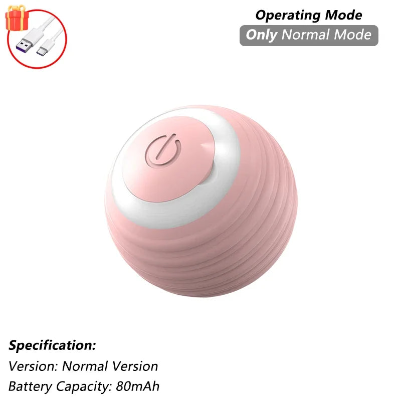Cat Interactive Smart Ball Toy – Rechargeable Rolling Ball with Tail, Obstacle Avoidance & LED Modes