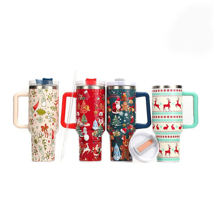 Christmas Stainless Steel Thermos Bottle – 40oz Insulated Travel Tumbler
