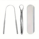 Stainless Steel Tongue Scraper Set with Storage Box
