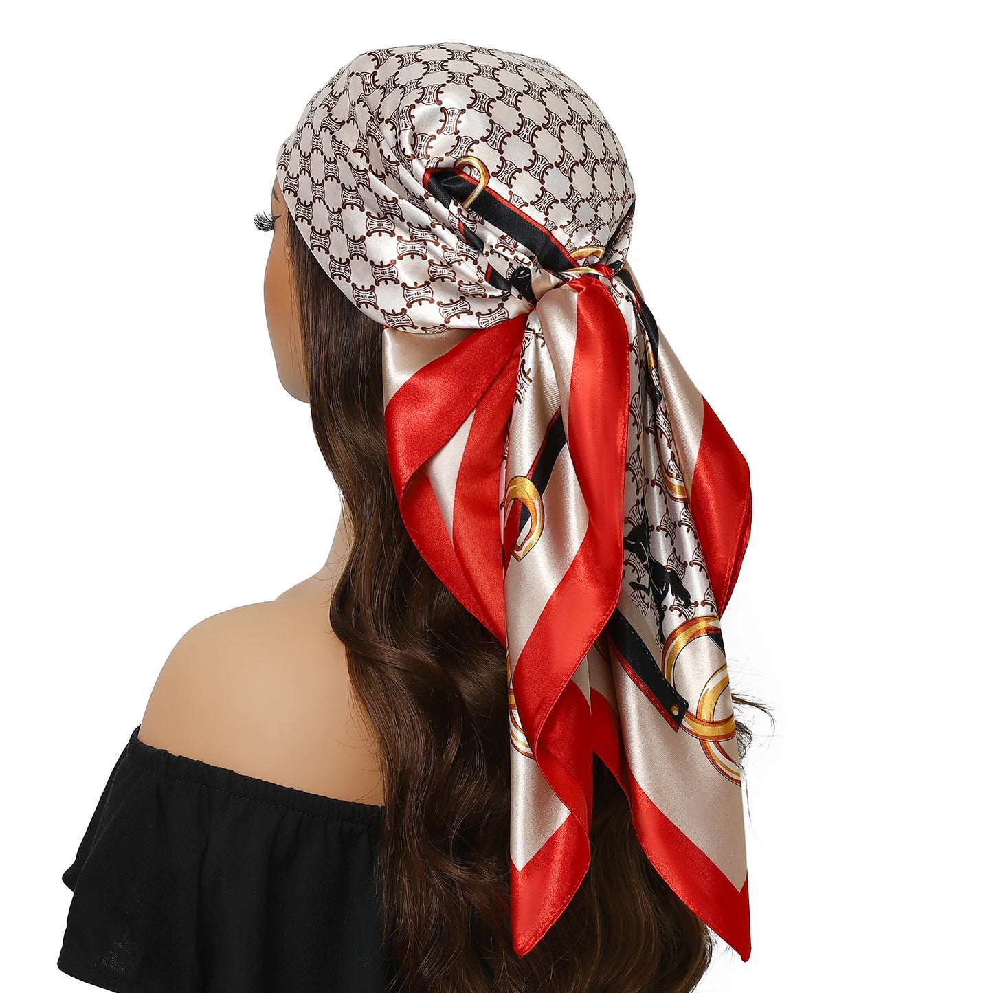 Satin Silk Square Head Scarf (90cm x 90cm)
