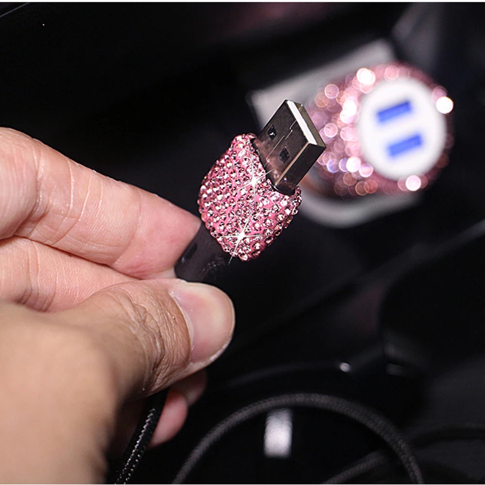 Bling USB Car Charging Cable 3 in 1