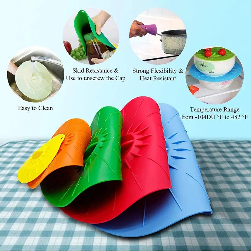 Universal Silicone Food Fresh Covers (5 Piece - Pack)