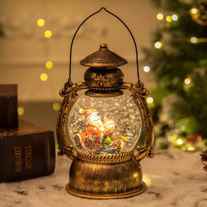 Christmas Snow Globe Lantern with Music & LED Light