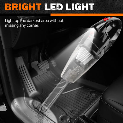 Mini Cordless Handheld Vacuum Cleaner Powerful Suction USB Rechargeable Lightweight Portable Vacuum for Car Home Pet Hair Sofa Carpet Office Cleaning by Haraps.com
