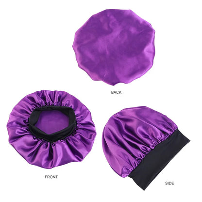 Wide-Brimmed Satin Bonnet