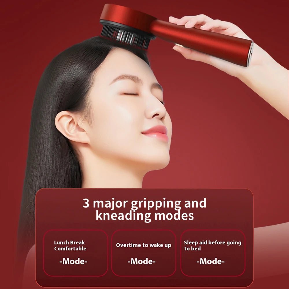 Electric Scalp Massage Comb with Red Light Therapy – Hair Growth & Liquid Applicator Comb