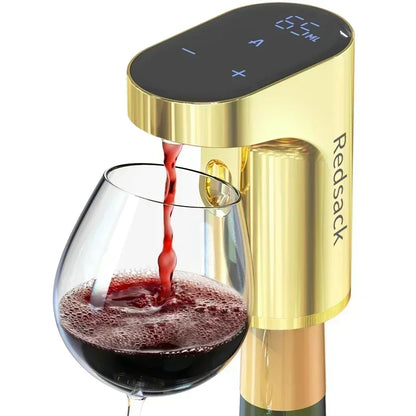 Automatic Non-touch Automatic Electric Bottle Pump Beverage Whisky Alcoholic Beverage Dispenser Aerator Pourer Redsack Wine Dispenser Digital Beverage Dispenser Wine Aerator Pourer Redsack Wine Dispenser by Haraps.com