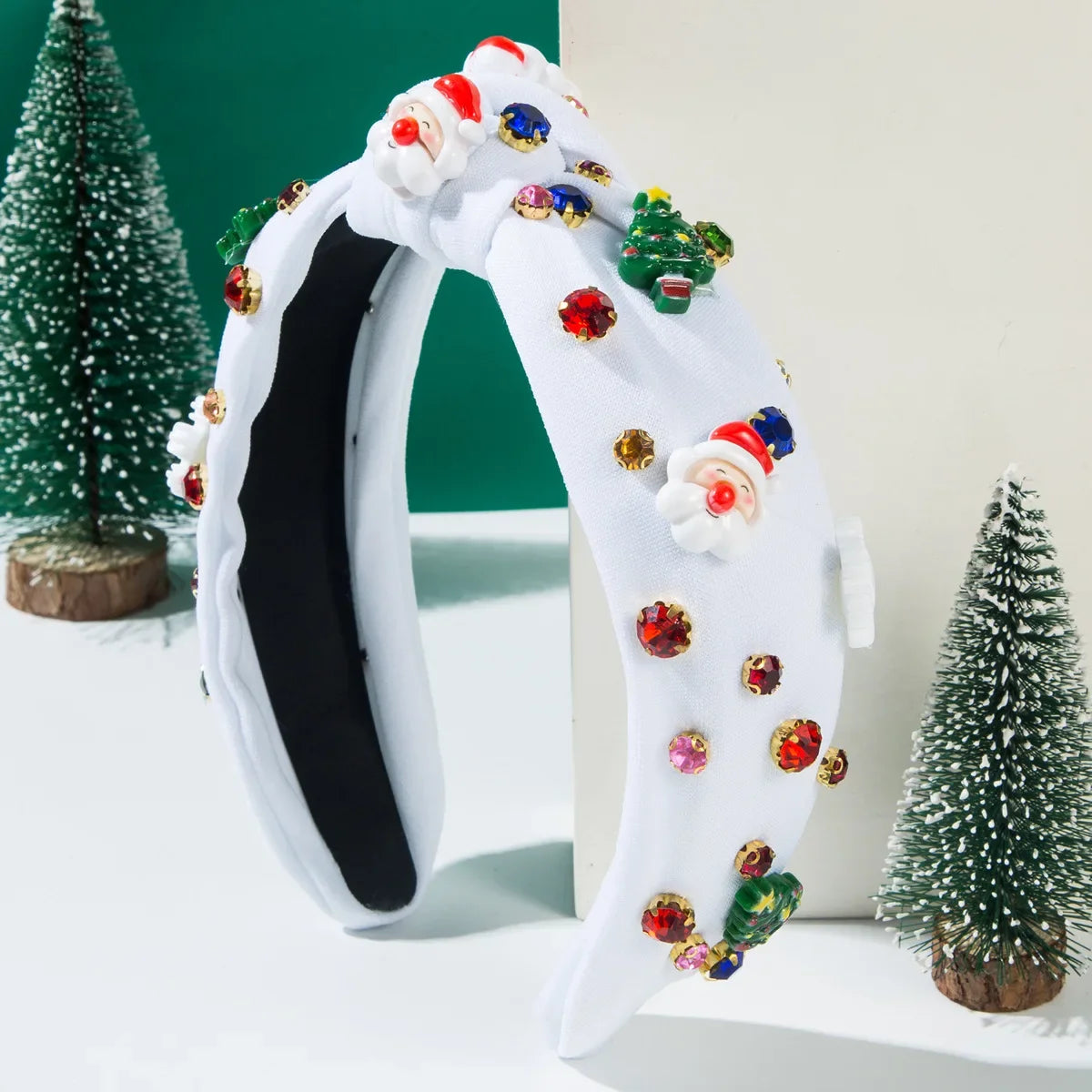 Christmas Knotted Headband with Rhinestones