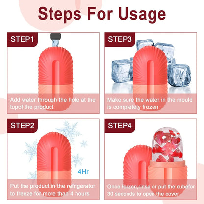 Ice Face Roller & Gua Sha Skincare Set