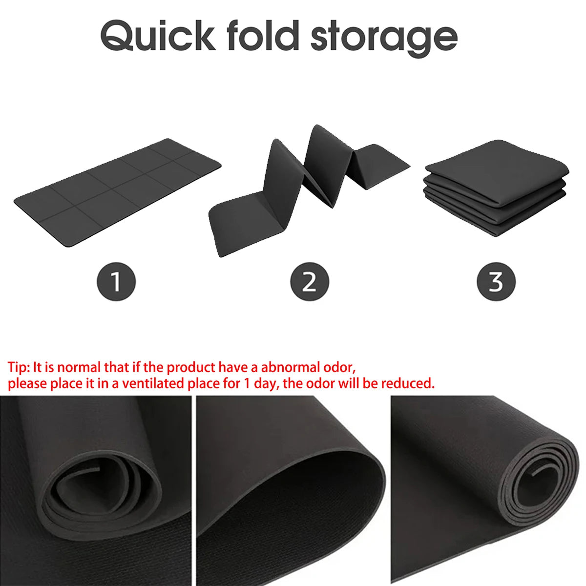 Foldable Yoga Mat Eco Friendly EVA Folding Travel Fitness Exercise Mat 3mm/4mm/6mm Thicknesses for Yoga Pilates & Floor Workouts by Haraps.com