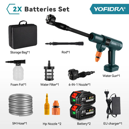 200Bar Brushless High Pressure Washer Electric Water Gun With Bucket Car Cleaner Spray Gun For Makita 21V Battery Pin by Haraps.com