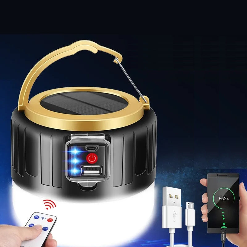 Rechargeable Outdoor Solar LED Camping Lamp