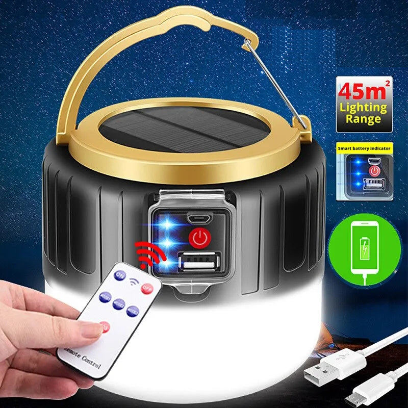 Rechargeable Outdoor Solar LED Camping Lamp