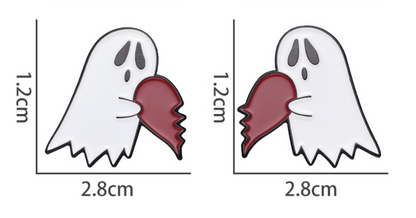 Creative Halloween Couple Breastpin Metal Emblem Ghost Love New Neckpin