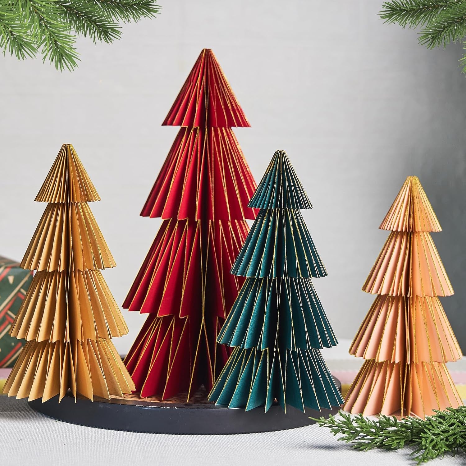 Paper Christmas Stars Hanging Lanterns Home Decoration - 3PCS 30CM 9-Pointed