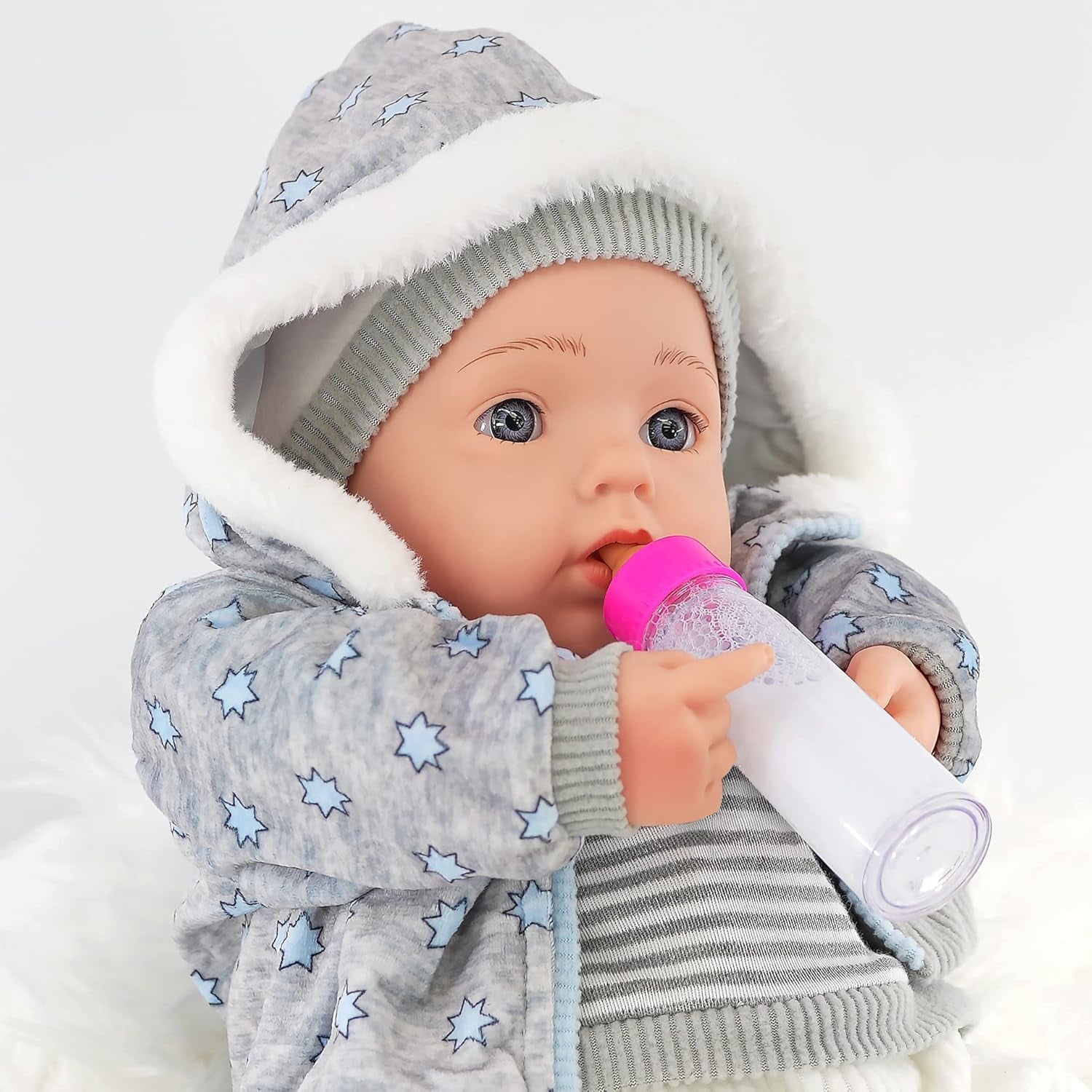 Bibi Baby Doll Milk Bottle New Born Doll Feeding Set Girls Toy Set of 2