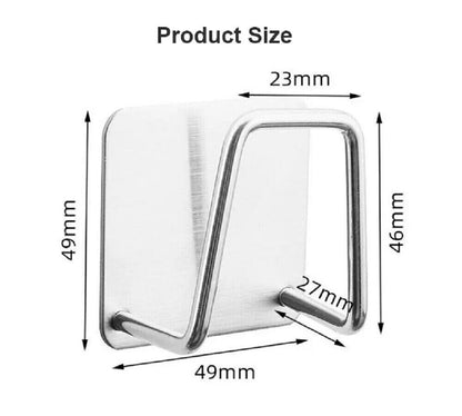 Stainless Steel Adhesive Sponge Holder (4-Pack)