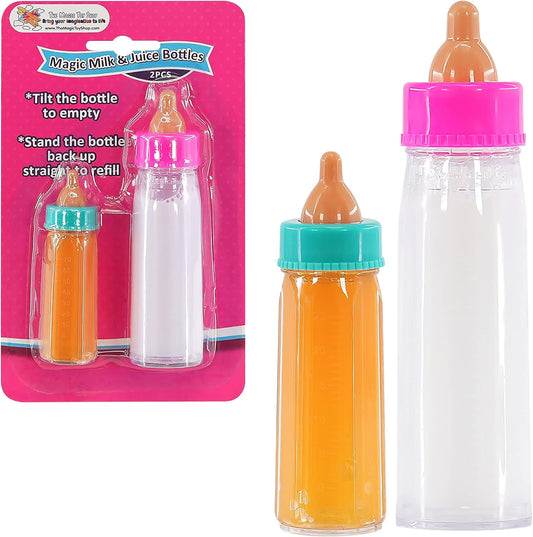 Bibi Baby Doll Milk Bottle New Born Doll Feeding Set Girls Toy Set of 2
