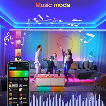 Wifi Smart RGB+IC COB LED Strip 10M,Colour Changing LED Tape Lights,Dc24V,1