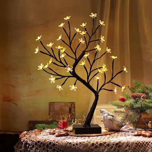 Vanthylit Multicolour Cherry Blossom Tree Light Up, 36 LED Bonsai Tree Colour
