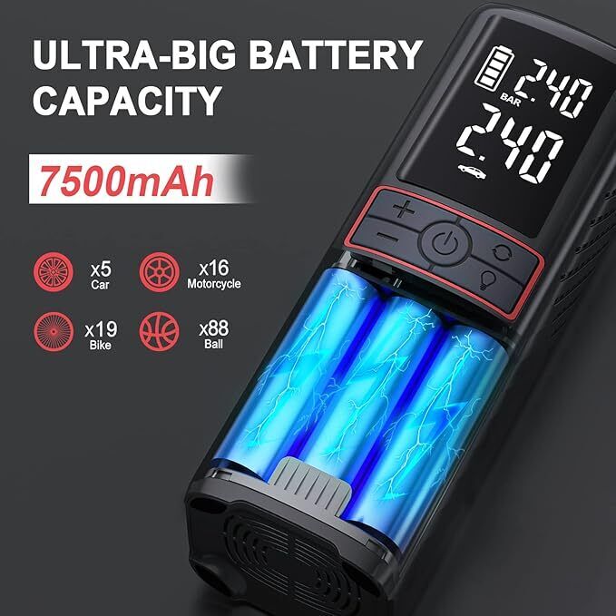 Gooloo Cordless Tyre Inflator Air Compressor Car Tyre Pump