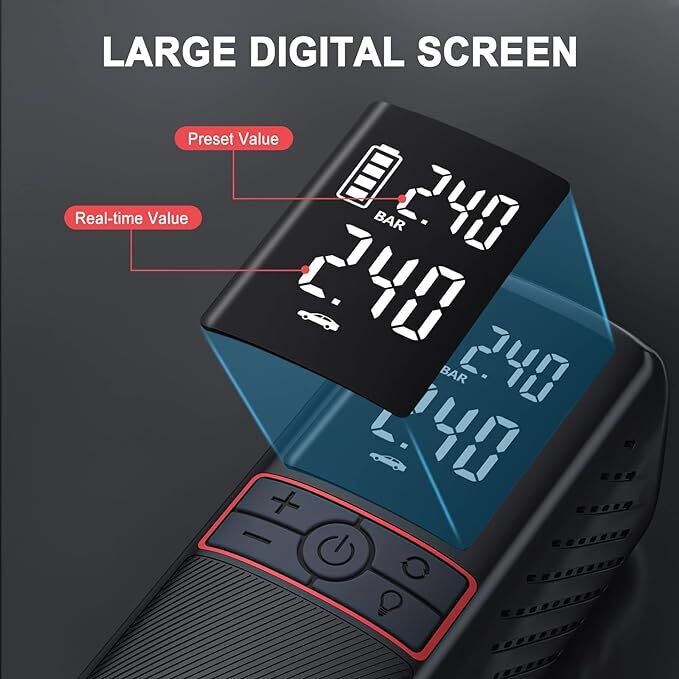 Gooloo Cordless Tyre Inflator Air Compressor Car Tyre Pump