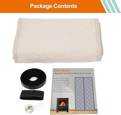 MEFENY Magnetic Thermal Insulated Door Curtain, 100X210Cm Thickened Weatherproof
