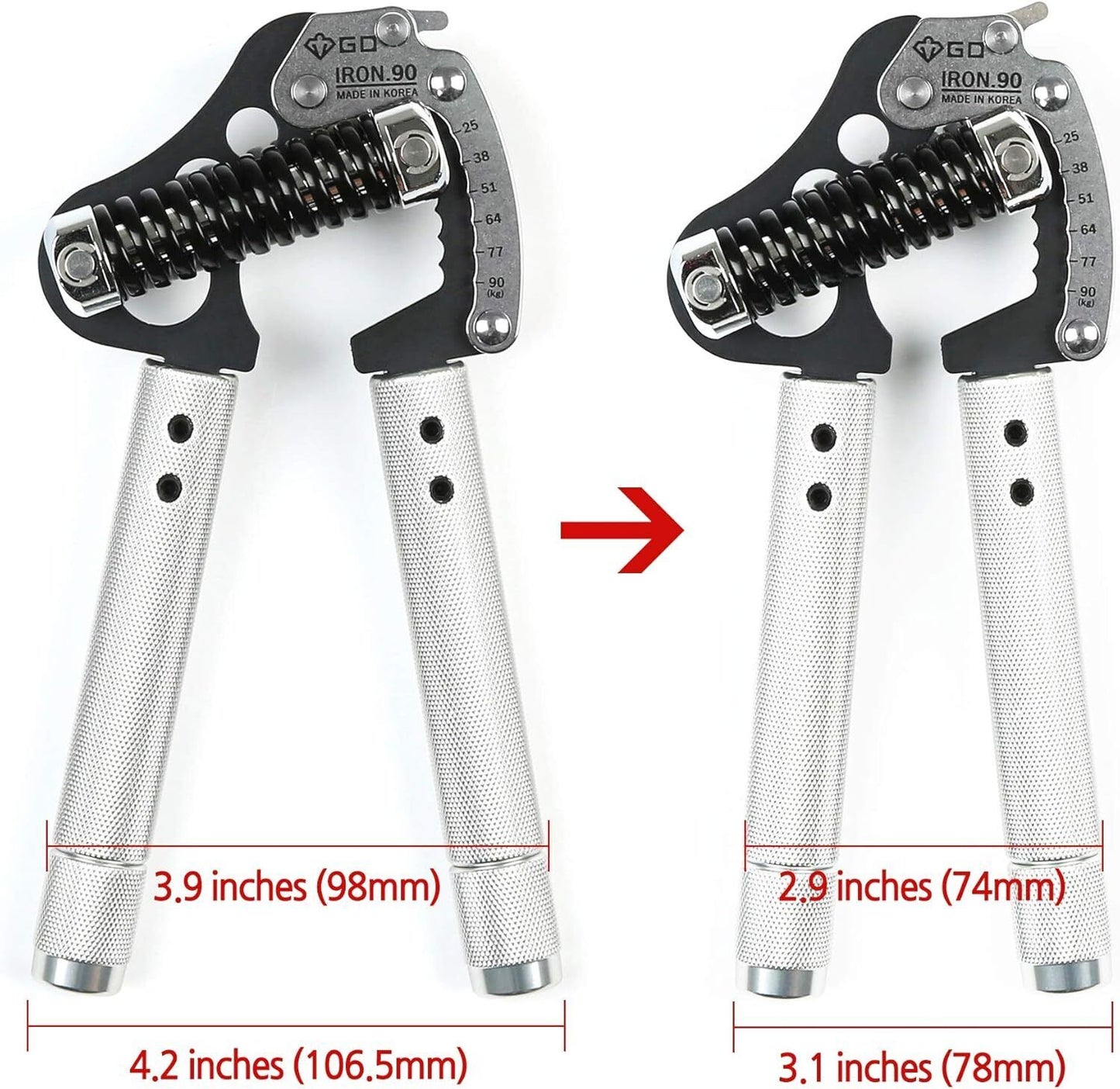 Iron Grip EXT 90 Hand Grip Strengthener Adjustable Hand Gripper