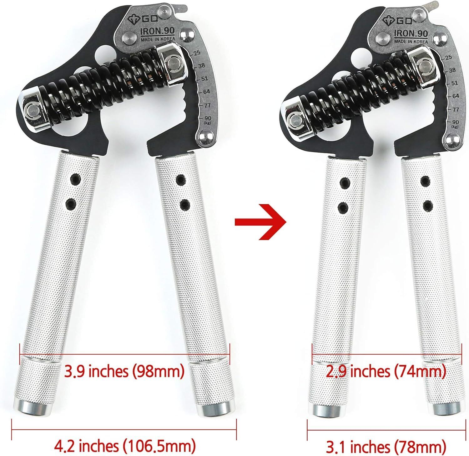 Iron Grip EXT 90 Hand Grip Strengthener Adjustable Hand Gripper