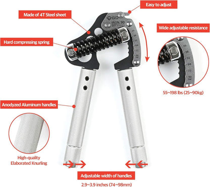 Iron Grip EXT 90 Hand Grip Strengthener Adjustable Hand Gripper