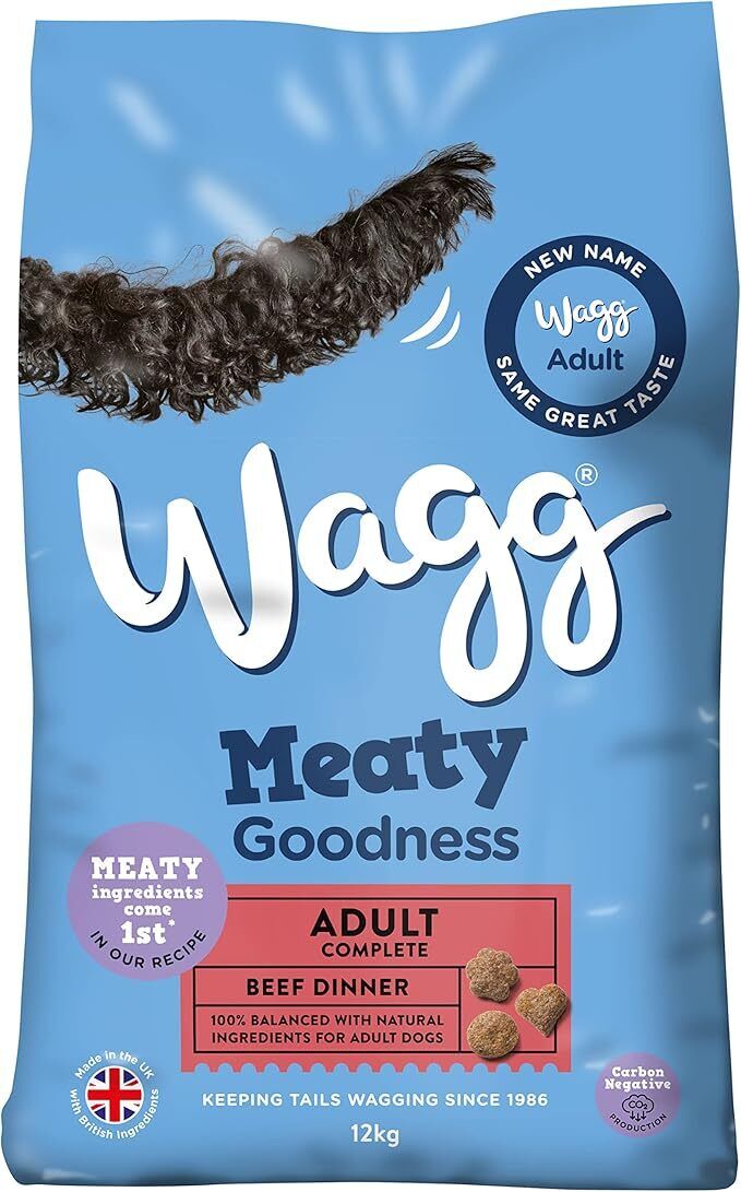 Wagg Complete Adult Dog Dry Food Meaty Goodness Beef & Veg 12Kg