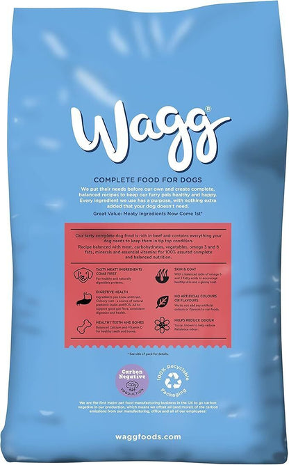 Wagg Complete Adult Dog Dry Food Meaty Goodness Beef & Veg 12Kg