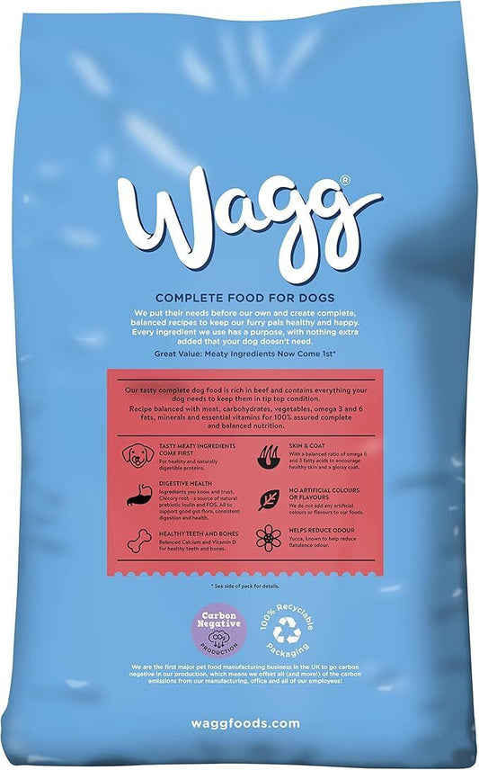 Wagg Complete Adult Dog Dry Food Meaty Goodness Beef & Veg 12Kg
