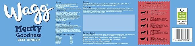 Wagg Complete Adult Dog Dry Food Meaty Goodness Beef & Veg 12Kg