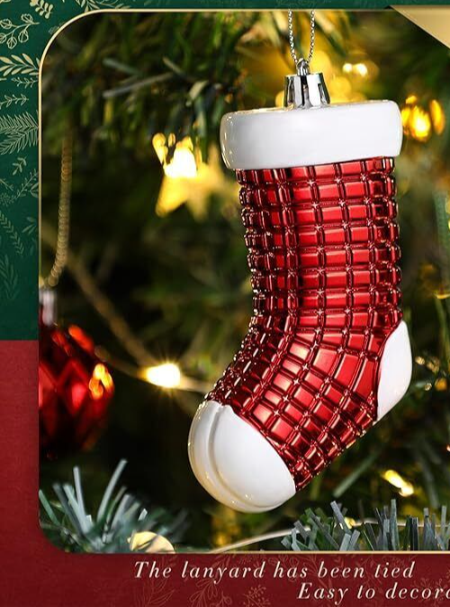 Christmas Baubles Tree Hanging Decoration Shatterproof Ball Ornaments - 128 Pcs