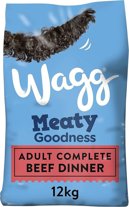 Wagg Complete Adult Dog Dry Food Meaty Goodness Beef & Veg 12Kg