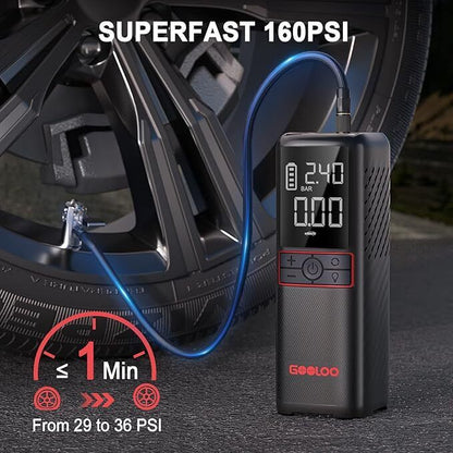 Gooloo Cordless Tyre Inflator Air Compressor Car Tyre Pump