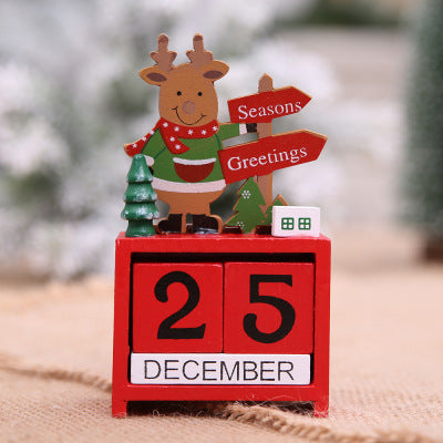 Christmas wooden calendar decoration