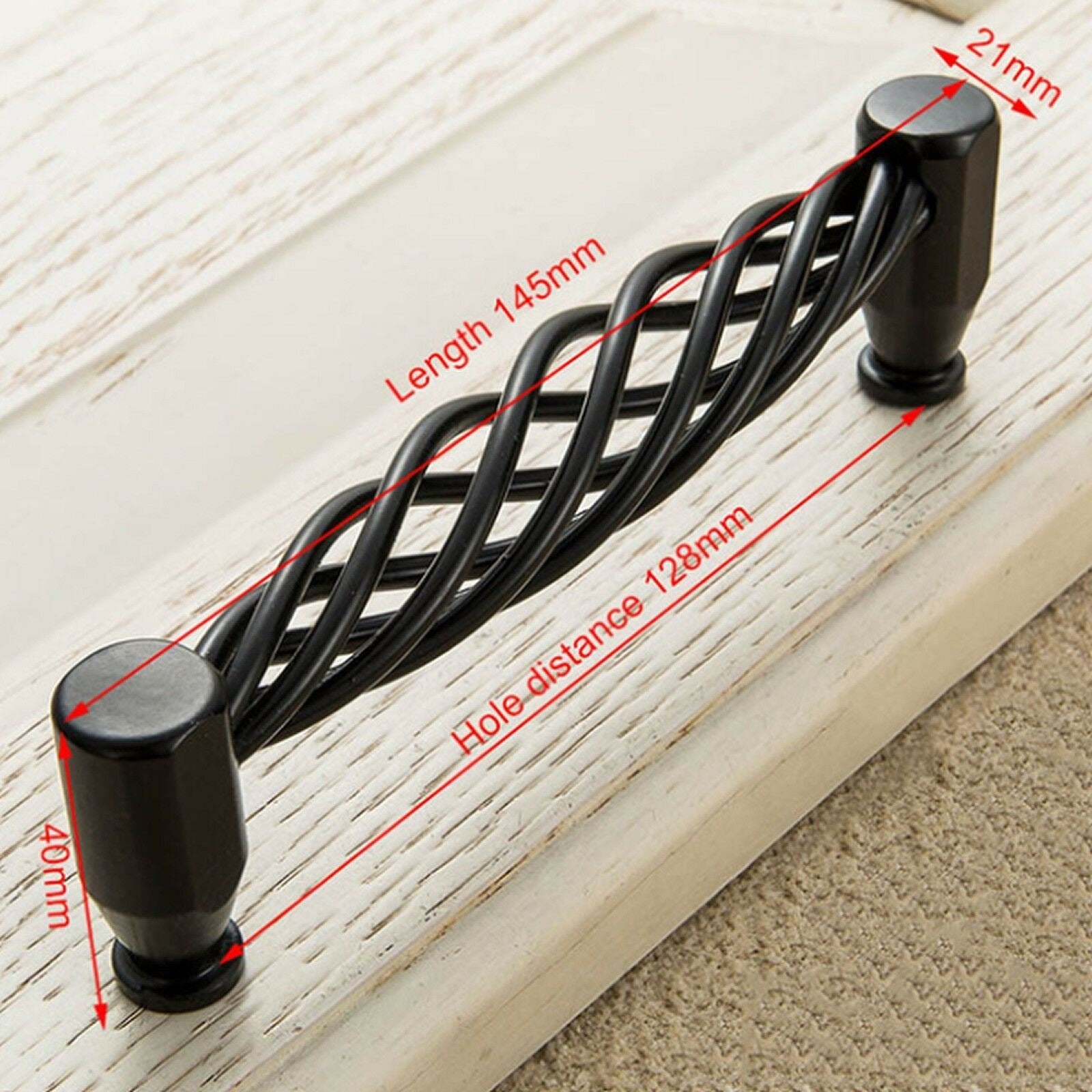 Kitchen Cabinet Door Handles Cupboard Drawer Black Handles Furniture - Haraps.com