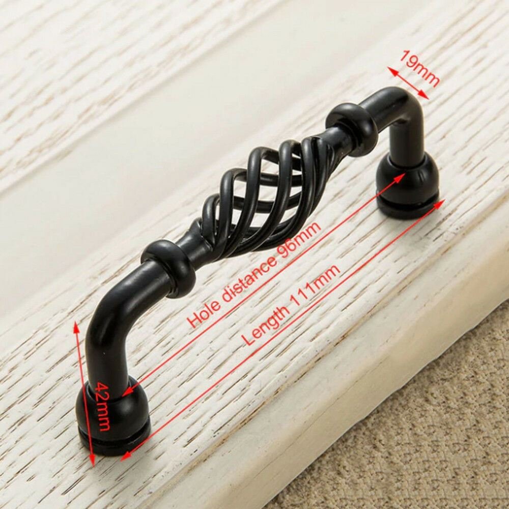 Kitchen Cabinet Door Handles Cupboard Drawer Black Handles Furniture - Haraps.com