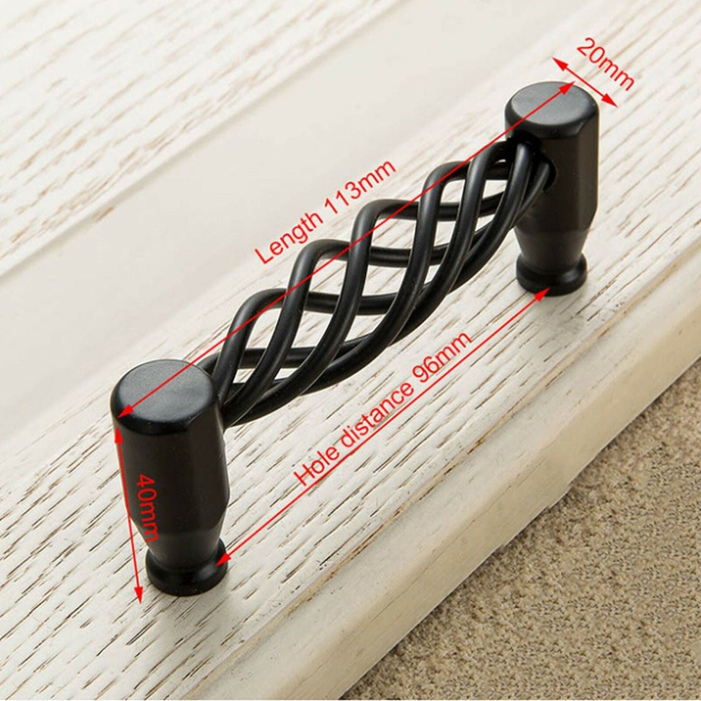 Kitchen Cabinet Door Handles Cupboard Drawer Black Handles Furniture - Haraps.com