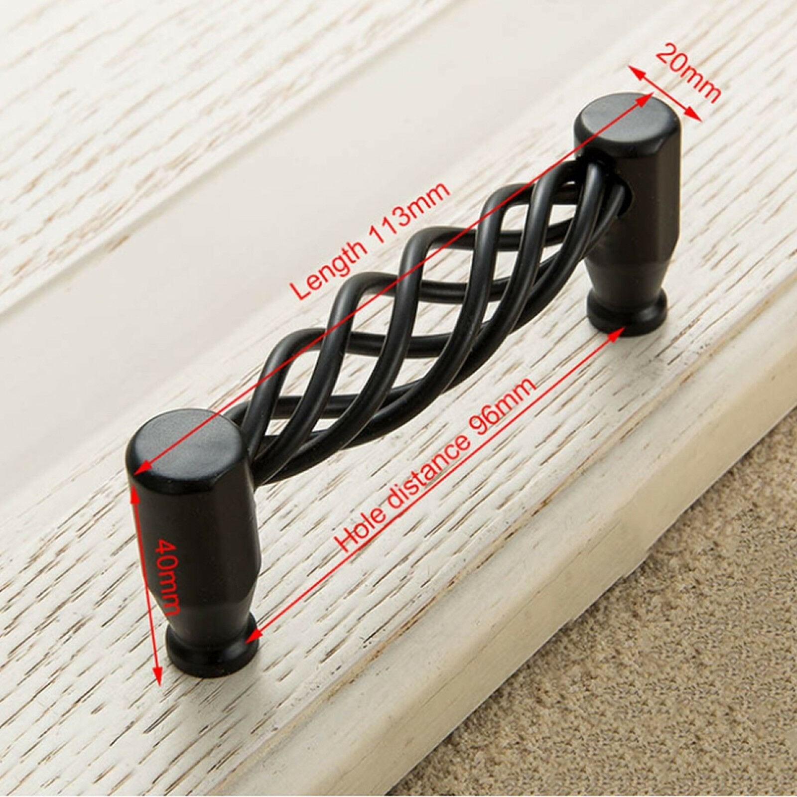 Kitchen Cabinet Door Handles Cupboard Drawer Black Handles Furniture - Haraps.com