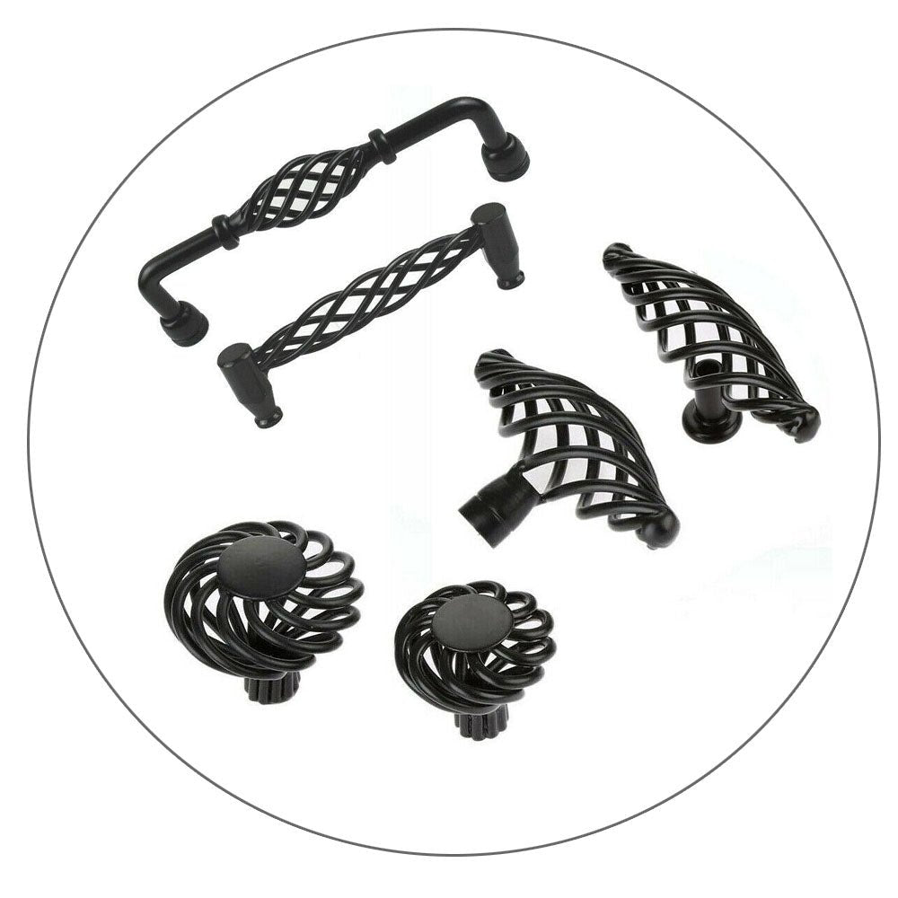 Kitchen Cabinet Door Handles Cupboard Drawer Black Handles Furniture - Haraps.com