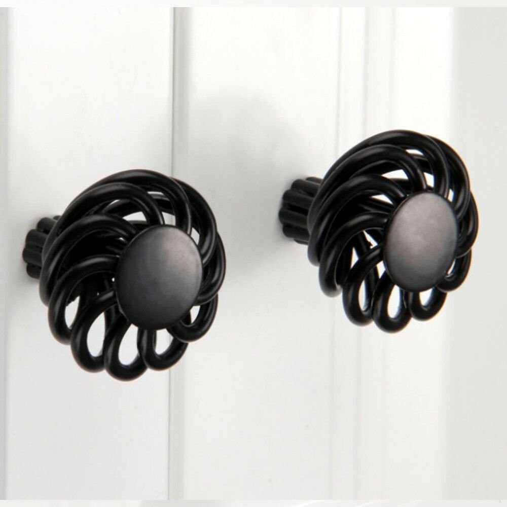 Kitchen Cabinet Door Handles Cupboard Drawer Black Handles Furniture - Haraps.com