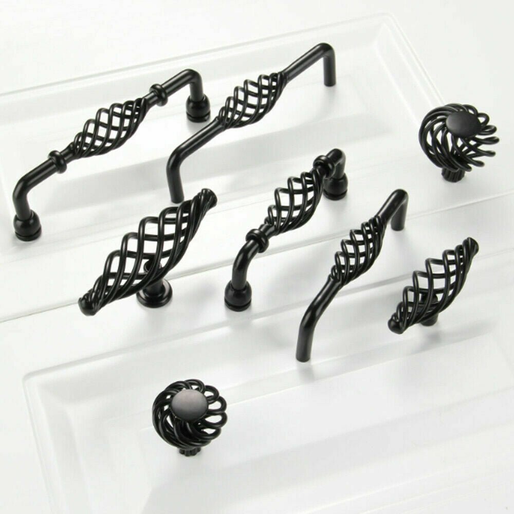 Kitchen Cabinet Door Handles Cupboard Drawer Black Handles Furniture - Haraps.com