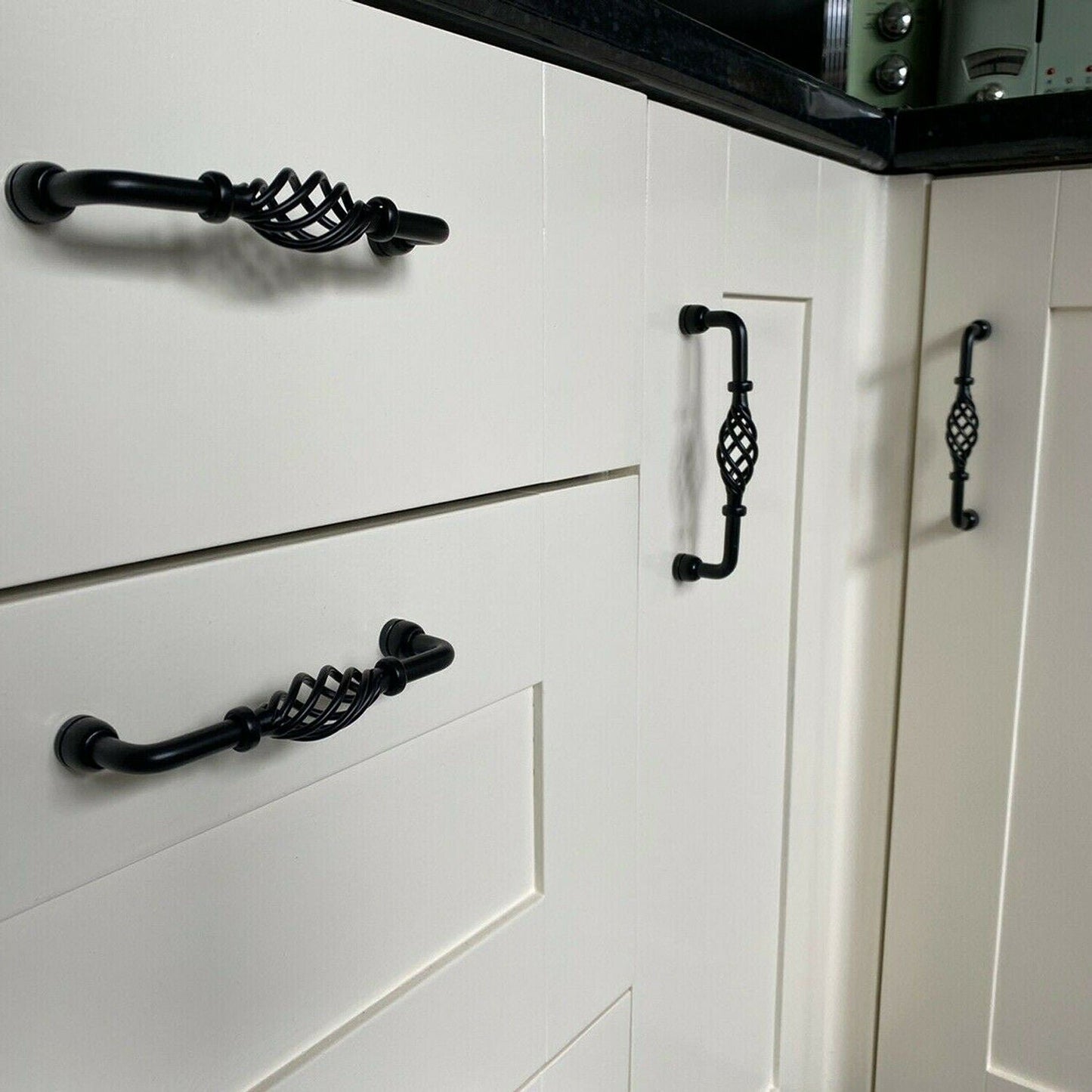 Kitchen Cabinet Door Handles Cupboard Drawer Black Handles Furniture - Haraps.com