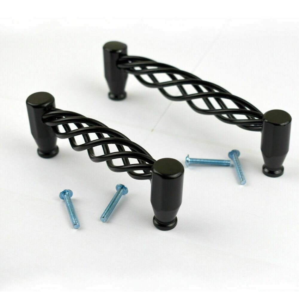 Kitchen Cabinet Door Handles Cupboard Drawer Black Handles Furniture - Haraps.com